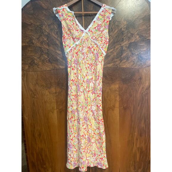 Anthropologie RIXO Storm Floral Midi Dress FEMININE ROMANTIC Size Medium M - Picture 6 of 11